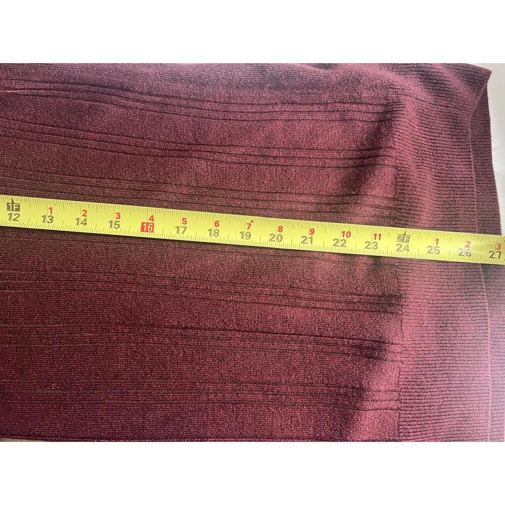 Arnold Palmer Burgundy Polo Sweater Small Ribbed Knit Collar - Picture 8 of 9